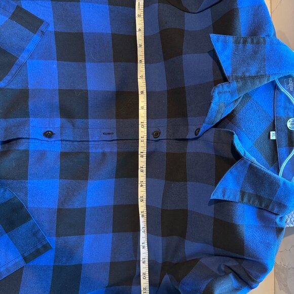 Plaid blue and black high low dress - Picture 3 of 7